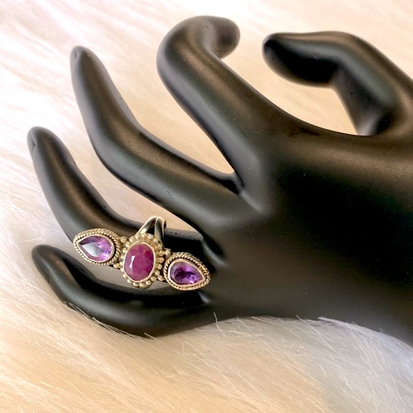 Amethyst & Ruby Ring